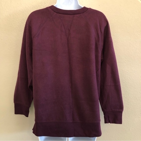 Victoria Secret Pink Spelled Out Fleece Plum Pullover Size XS - Picture 2 of 8